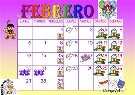 El cajón de infantil de Merryck: Calendario de febrero