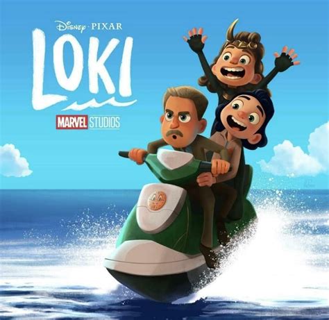 Loki Série da Disney Plus ganha pôster inspirado em Luca da Pixar pelo Ilustrador Lyle Cruse
