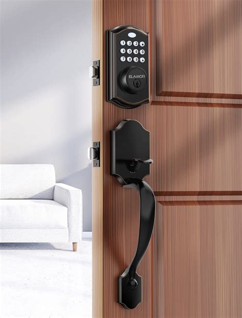 Keyless Entry Door Lock Electronic Keypad Deadbolt With Handle Auto