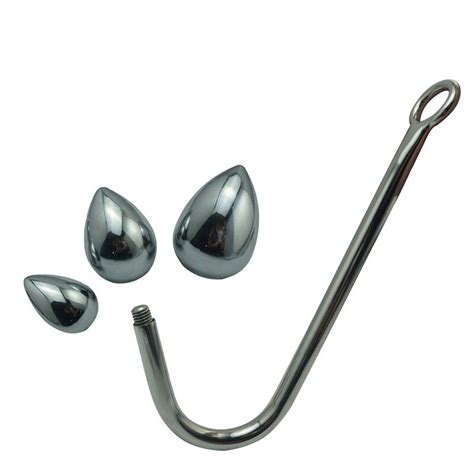 Replaceable 3 Size Balls Choose Metal Anal Hook Butt Plug Beads Dilator