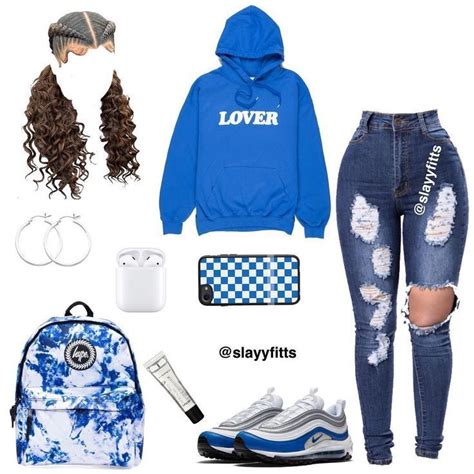 𝓘𝓼 𝓽𝔂𝓹𝓲𝓷𝓰 White And Blue Hoodie Or Shirt ⠀ Tween Outfits