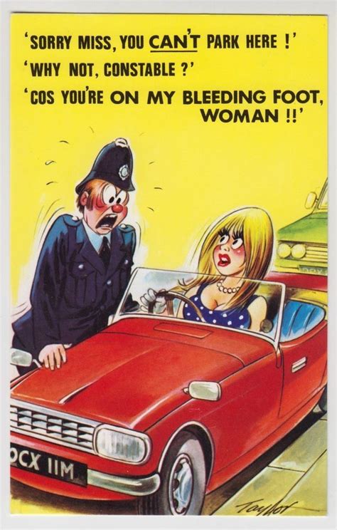 Postcard Saucy Seaside Comic Funny Postcards Postcard Police Humor