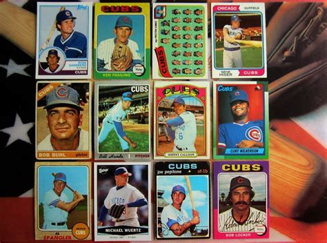 Chicago Cubs 12 Baseball Cards Team Lot Sandberg Callison Pepitone