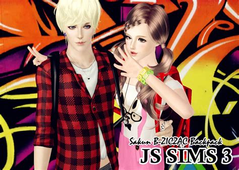 Js Sims 3 Sakun B Ziczac Backpack Move To Js