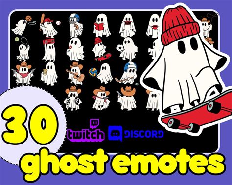 Halloween Twitch Emotes Ghost Halloween Emotes Bundle Ghost Etsy