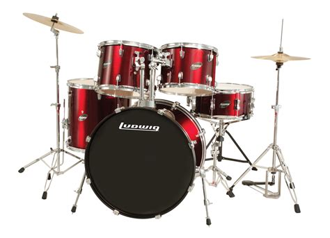 Ludwig Accent Series In Metallic Wine Red Finish Find Your Drum Set