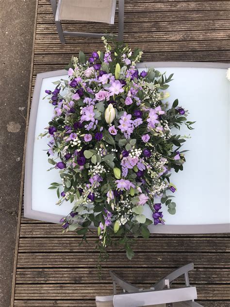 Purple Flowers For Funeral Spray Flowers Chj