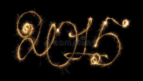 Happy New Year 2015 With Sparklers Stock Image Image Of Holiday