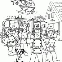 Brandweerman sam tekening voor kinderen printen online. Kleurplaten brandweerman-sam | kleurplaten-kleurplaat.nl