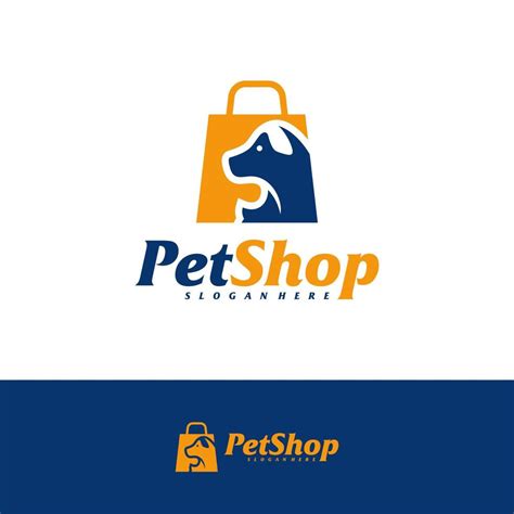 Pet Shop Logo Design Template Dog Shop Logo Concept Vector Emblem