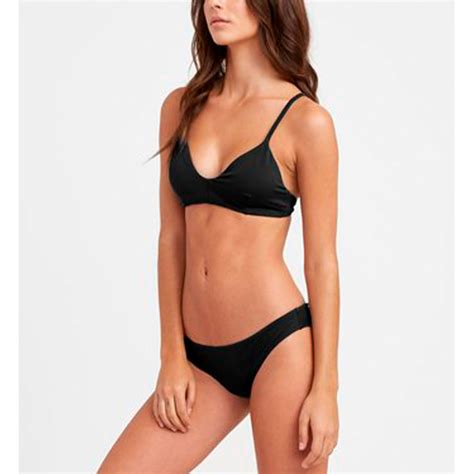 bikini sostén mujer solid cross back rvca