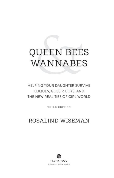 Queen Bees And Wannabes 3rd Edition By Rosalind Wiseman 9781101903056