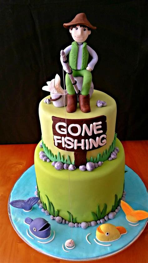 Fishing Themed Cake Decorated Cake By Love For Sweets Cakesdecor