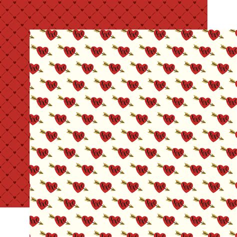 Be My Valentine Double Sided Cardstock 12x12 Sweethearts 644216277667