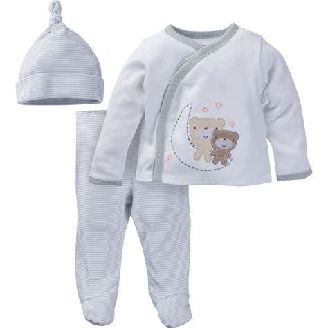 Gerber Newborn Baby Unisex Take Me Home Outfit Set 3 Piece Walmart