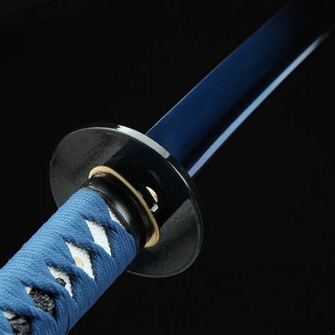 Handmade High Manganese Steel Blue Blade Real Japanese Katana Samurai