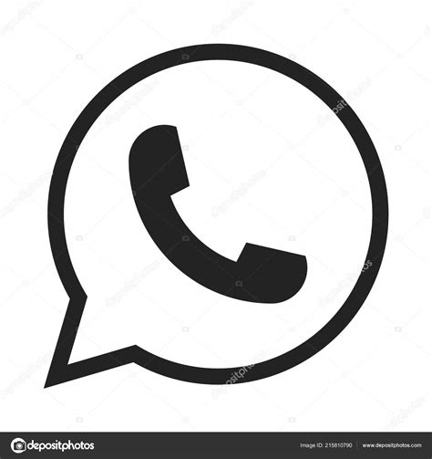 Whatsapp Logo Zwart Wit