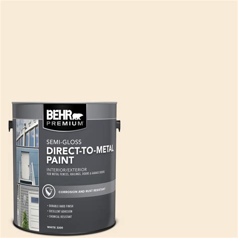 Behr Premium 1 Gal 13 Cottage White Semi Gloss Direct To Metal