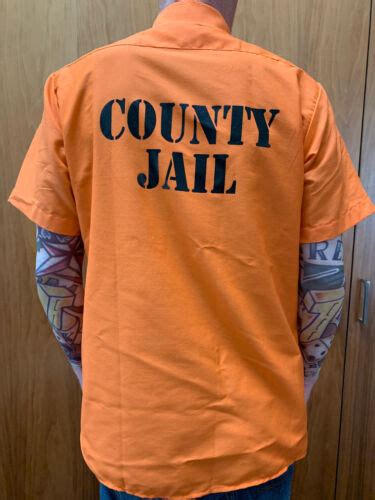 custom ur name on county jail inmate shirt halloween costume prison convict ebay