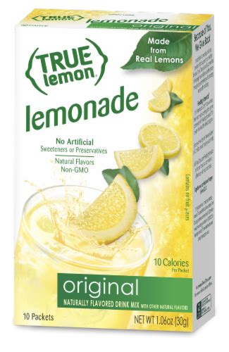 True Lemon Original Lemonade Drink Mix Packets 10 Ct Dillons Food Stores