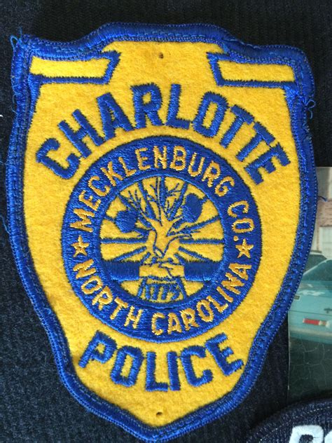 Vintage Charlotte Police Department Shoulder Patch Police Patches