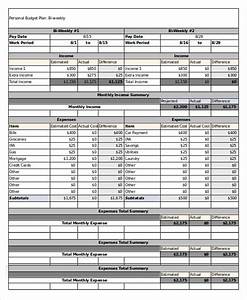 Weekly Paycheck Budget Template Database