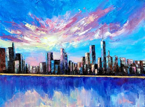 Cityscape Painting Ubicaciondepersonascdmxgobmx