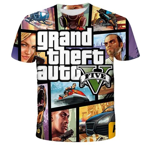 Grand Theft Auto V T Shirt Gta5 T Shirt Boys T Shirt Kids Hot Game