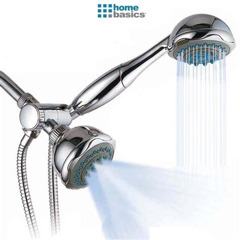 Home Basics 5 Function Deluxe Twin Shower Head Massager Tanga