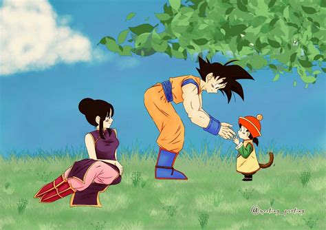 Goku Chichi And Gohan♡ Dbz Goku And Gohan Vegeta Dragon Ball Gt Dragon Ball Super