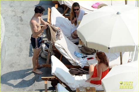 Darren Criss Girlfriend Mia Swier Hit The Pool In Positano Photo Darren Criss