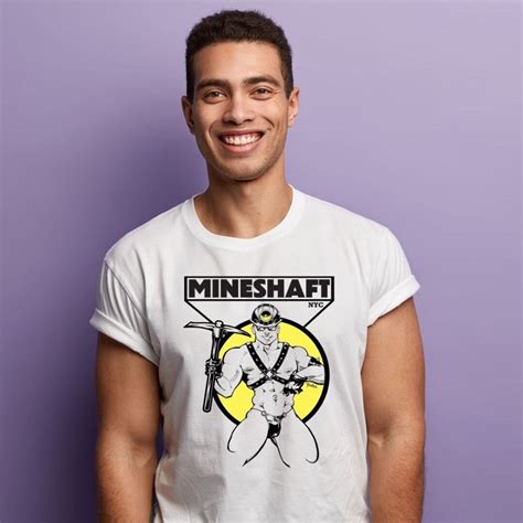 Vintage Gay Mens Mineshaft Nyc Graphic T Shirt Leather Etsy