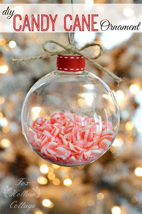 Diy Clear Christmas Ornament Candy Canes In Glass
