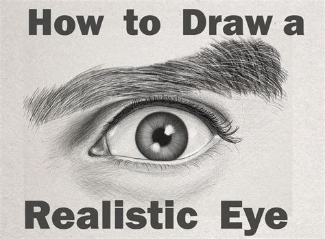 An Advertisement For Realistic Eye With The Words How To Draw A