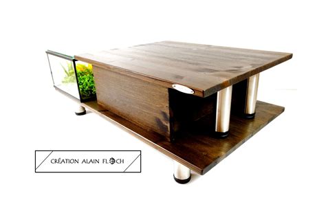 Une table basse, est un élément décoratif à part entière. Table basse aquarium ANNABELLE sans fil | Table basse ...