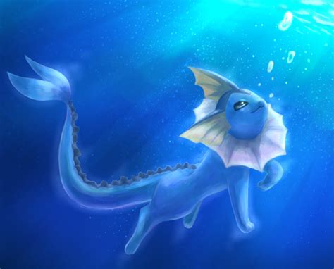 Vaporeon Swimming Underwater Pokemon Eevee Pokemon Eeveelutions
