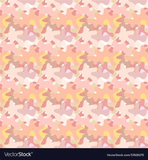 Nude Camouflage Military Style Seamless Pattern Vector Image