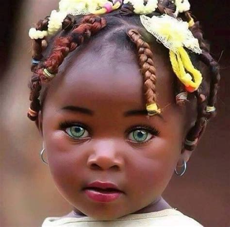 Beautiful African Child With Gorgeous Green Eyes Beautiful