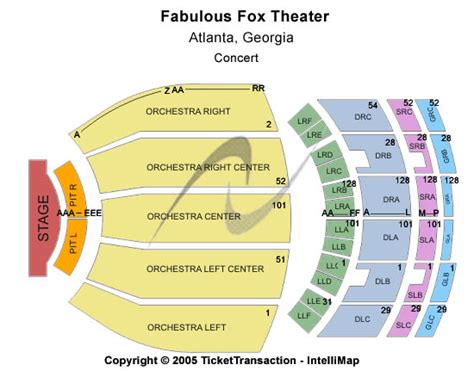 The Fox Theater Atlanta Seating Chart