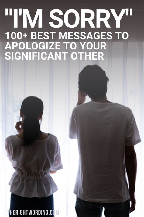100 Best “i’m Sorry” Messages To Apologize To Your Significant Other Apologizing Quotes Ways