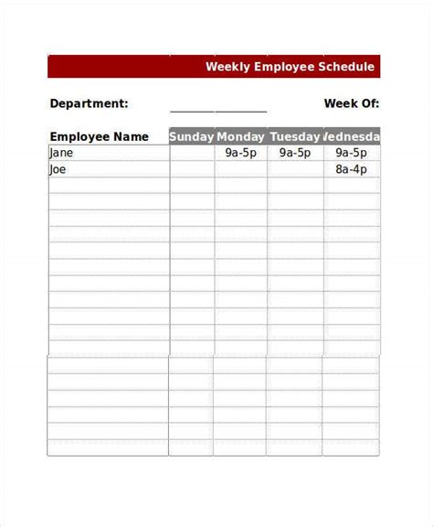 13 Sample Excel Schedule Templates Free Example Format Free