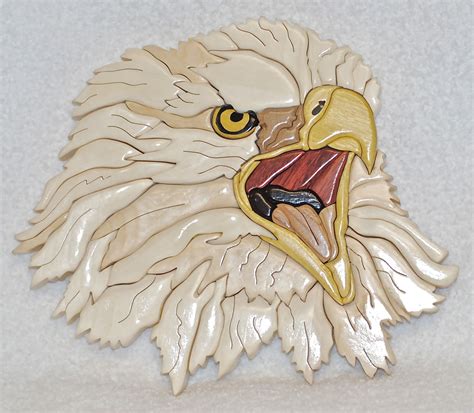 Eagle Head 55 Pieces Approx Size 9x11 Made Of Yellowheart