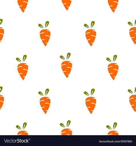 Carrot Simple Seamless Pattern Royalty Free Vector Image