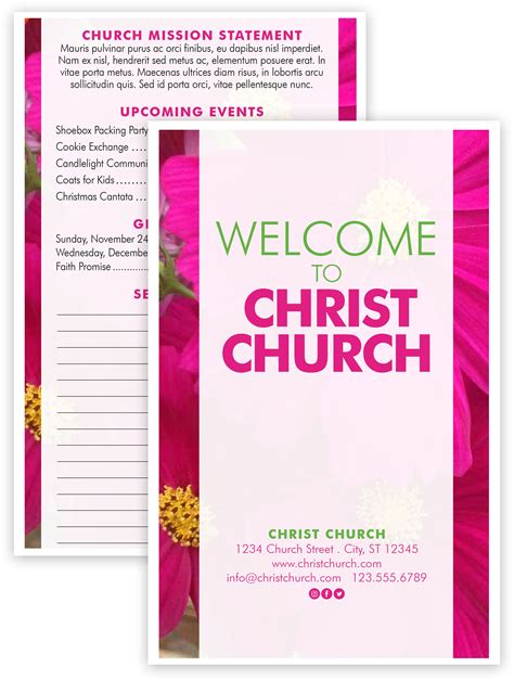 Summer Church Worship Bulletin Template Church Bulletin Covers