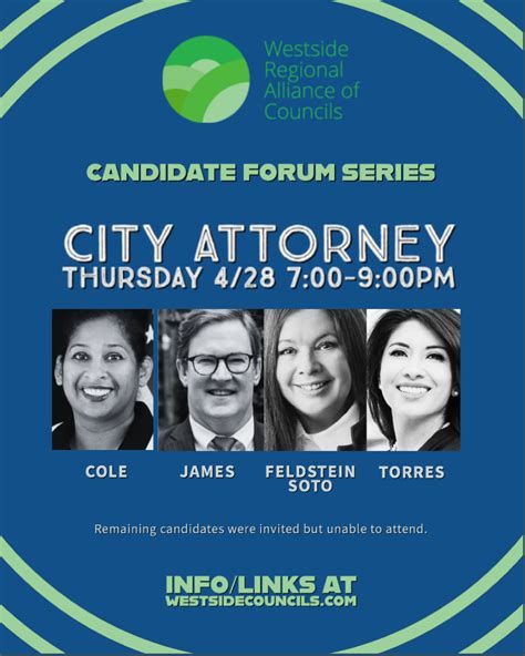 2022 Los Angeles City Attorney Candidates Forum Westside Regional