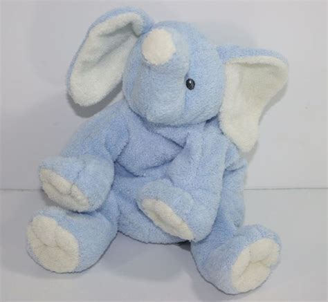 Ty 2006 Pluffies Blue Elephant Winks Plush Stuffed Animal Lovey Toy Ty