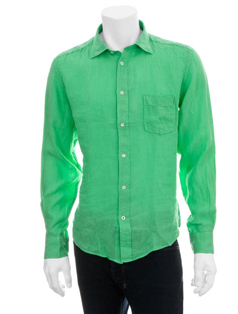 Hartford Linen Shirt In Green For Men Mint Lyst