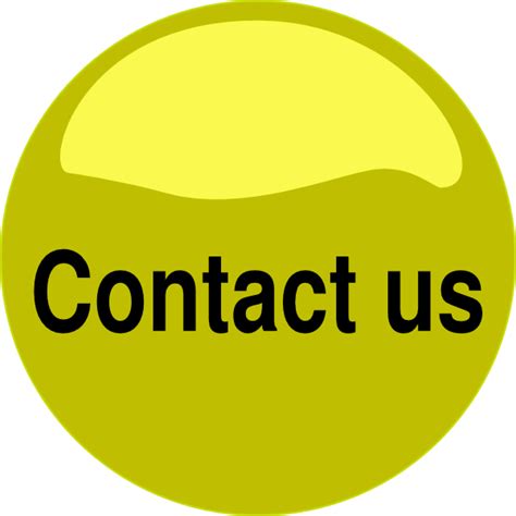 Contact Us Yellow Glossy Button Clip Art At Vector Clip Art