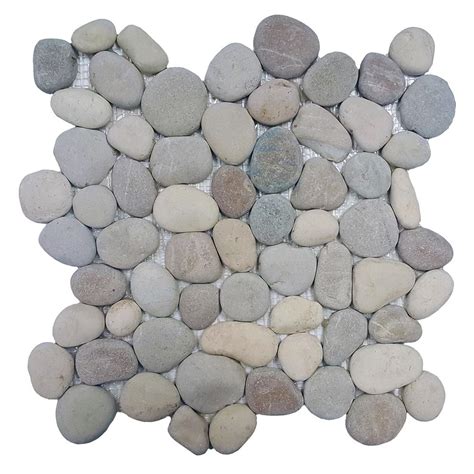 Solistone River Rock Terrene Blend 12 In X 12 In X 127 Mm Natural Stone Pebble Mosaic Floor