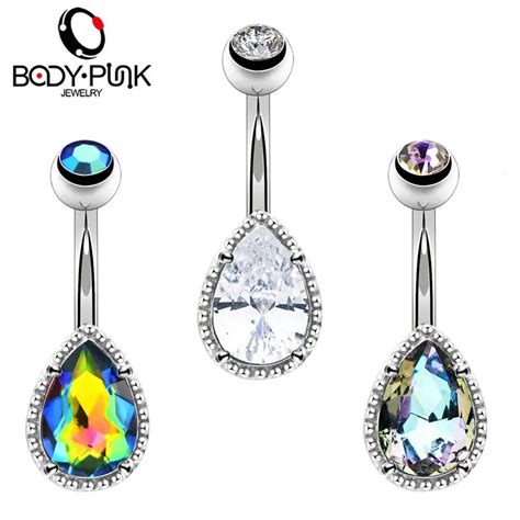 Body Punk 14g Belly Button Rings Piercings 316l Surgical Steer Tear